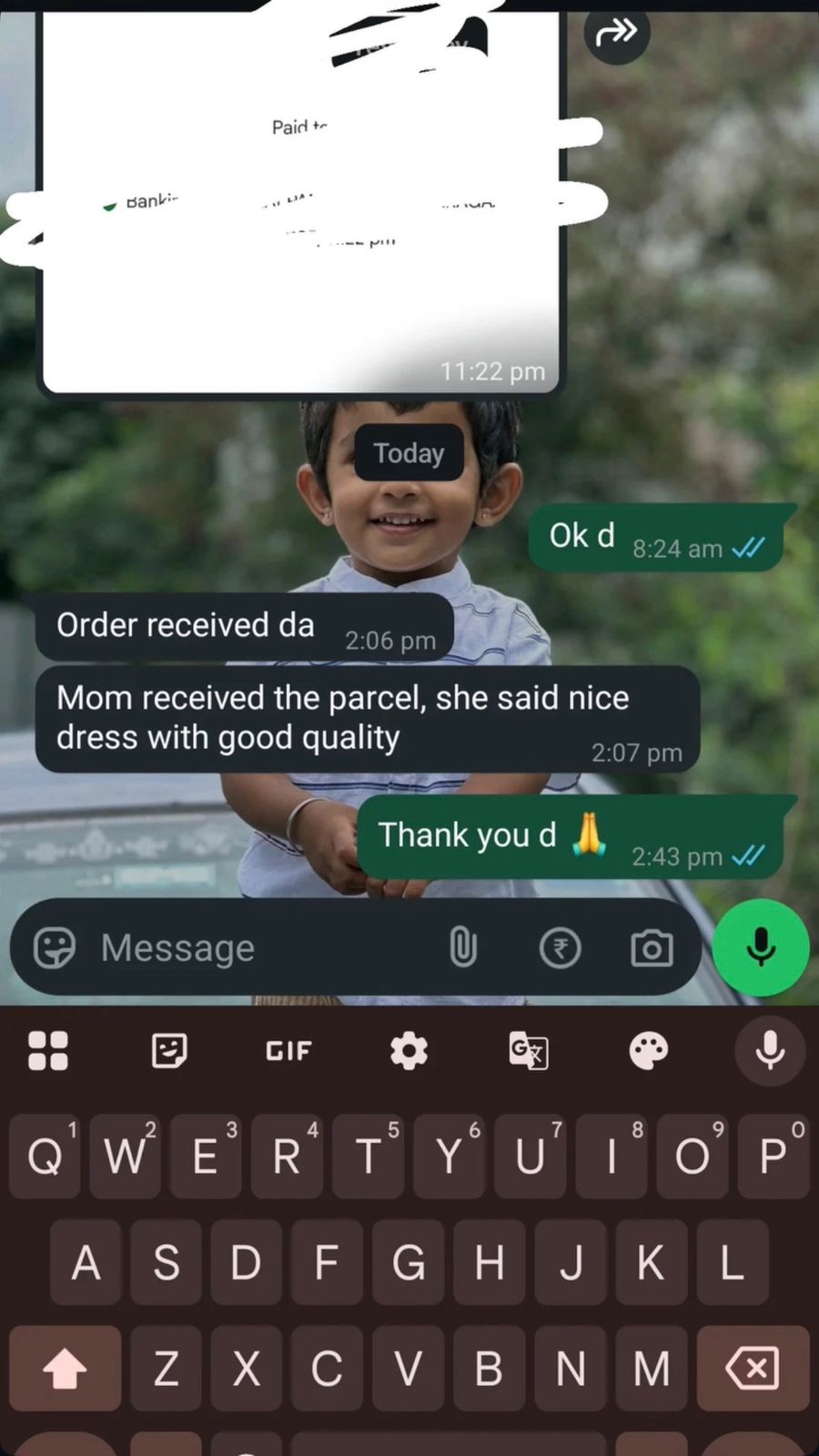 Customer review Happie Hugs
